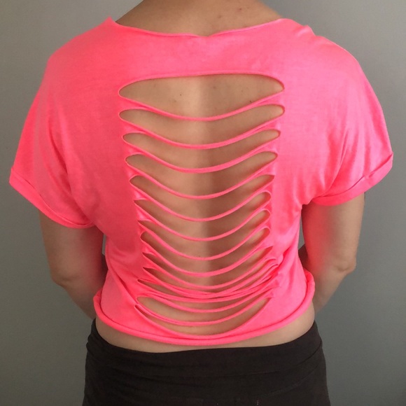 Hot pink crop top with I'm Dope lettering - Picture 3 of 6